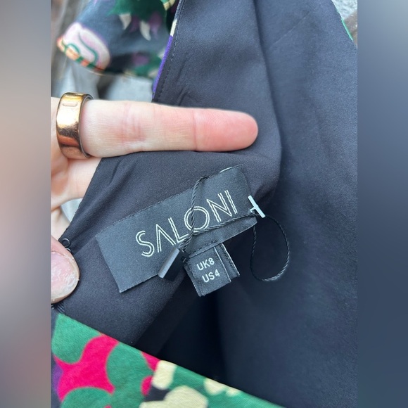 SALONI Daphne Floral Silk Maxi Dress - Picture 5 of 10